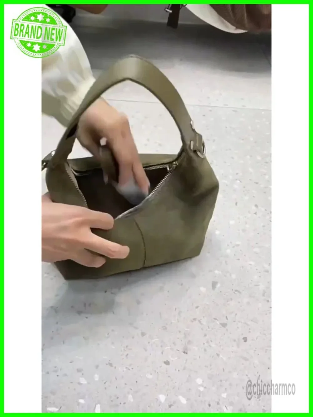 Vintage Suede Crescent Bag Slouchy Hobo Shoulder Tote Work Handbag